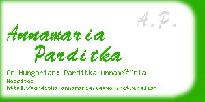 annamaria parditka business card